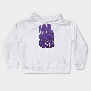 Melbourne writing - Ultra Violet Purple Kids Hoodie